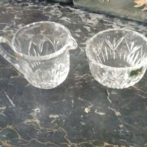 Waterford crystal sugar and creamer new with stickers
